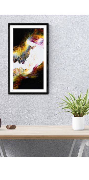 art print of Harvest hung on the wall
