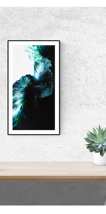art print of Peacock on the wall
