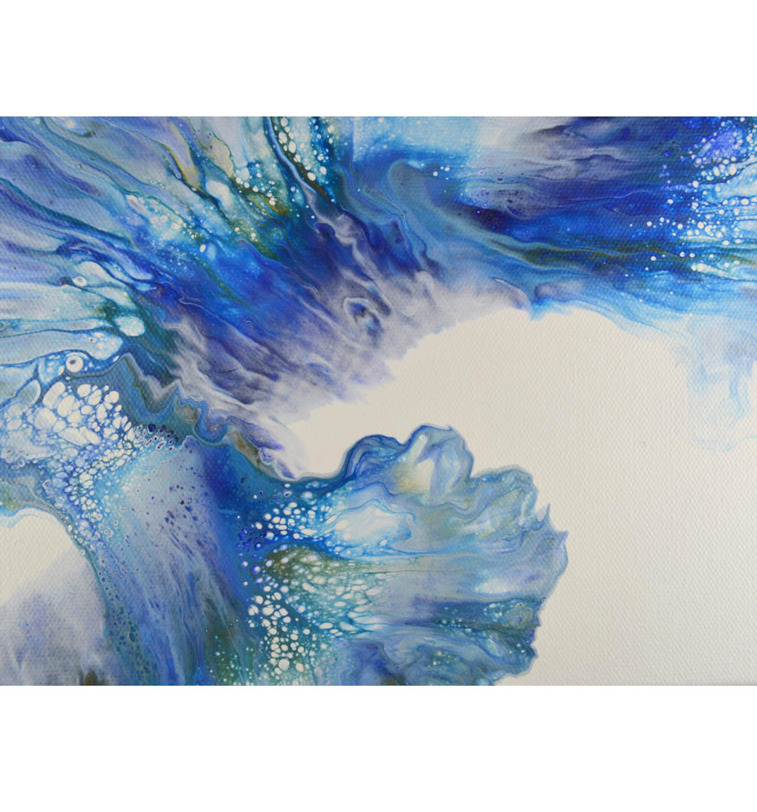 detail view of original painting Wave